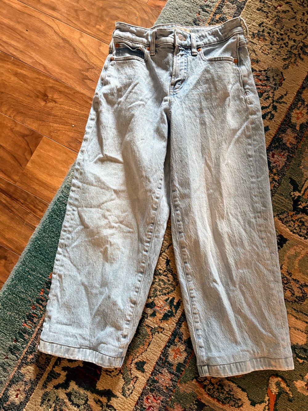 Madewell Curvy Perfect Wide Leg Crop Jeans - Picture 2 of 6